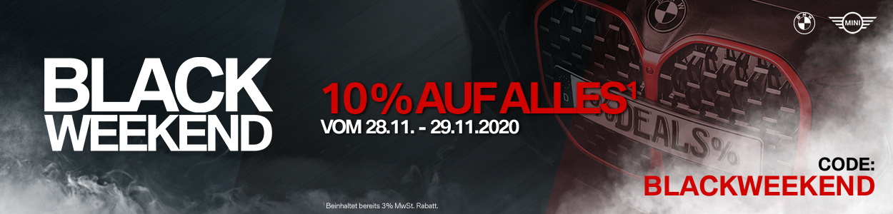 Black Weekend-10% Rabatt zusätzlich auf ALLES!