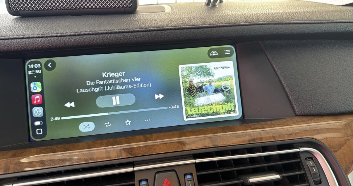 Und so sieht es mit CarPlay aus
