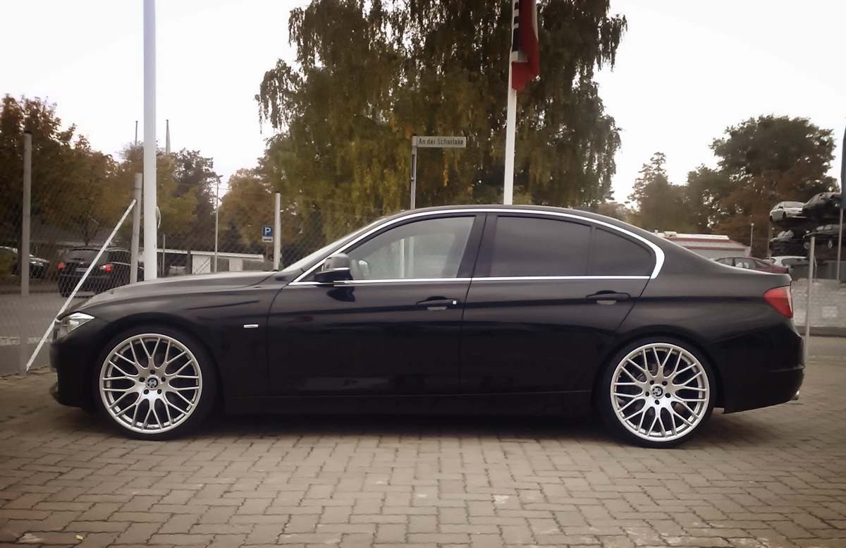 Mein F30 in schwarzmetallic, H&R, 20 Zoll