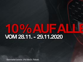 Black Weekend-10% Rabatt zusätzlich auf ALLES!